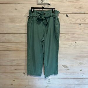 J. Crew Cropped Twill Paper Bag Pants